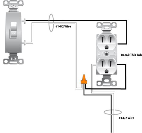 wiring diagram for switched outlet